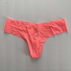 Victoria's Secret PINK coral pink orange seamless thong Small